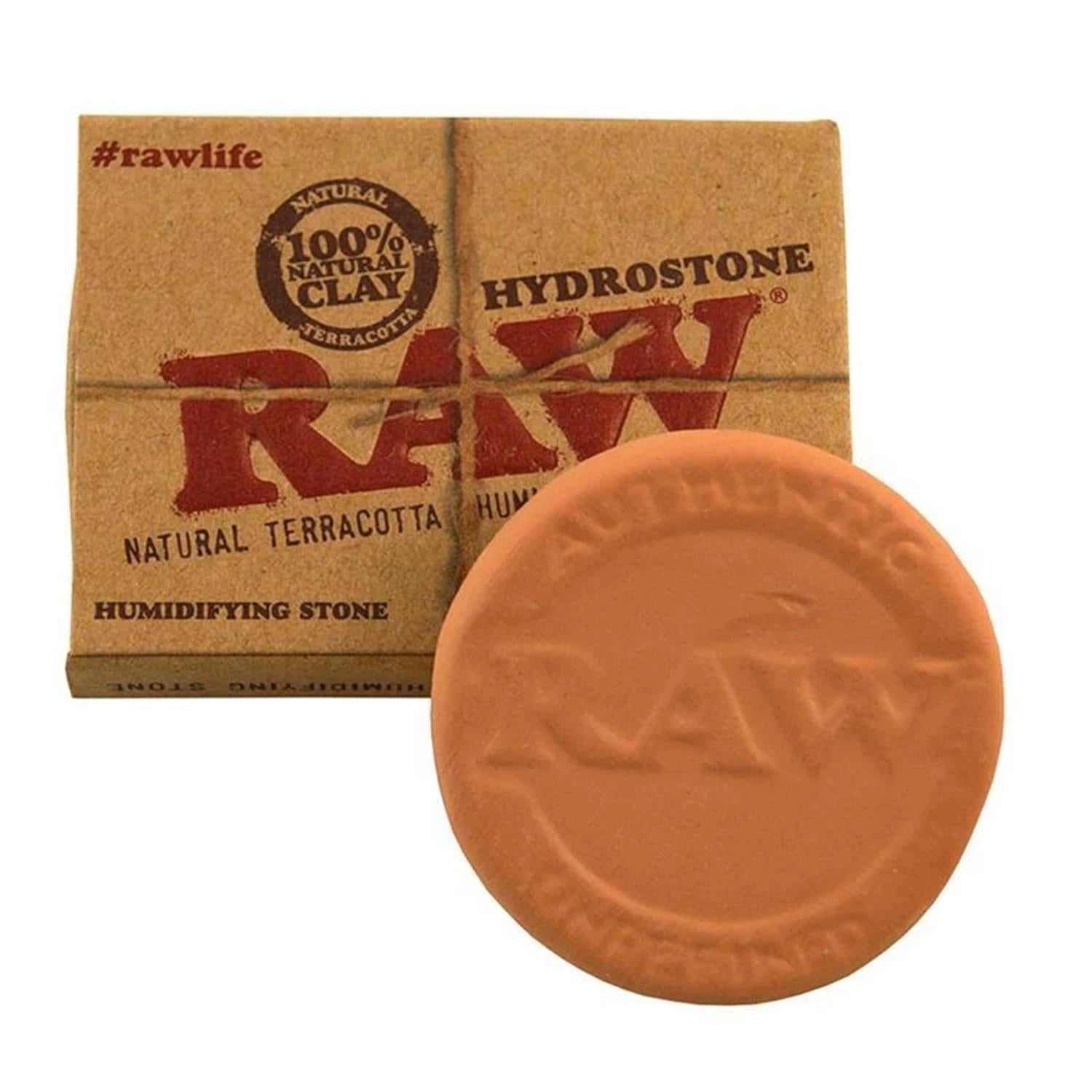 RAW Hydrostone - Tabakbefeuchter Stein Natural Terracotta RAW